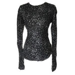 Velvet Brand Ling Sleeve Fitted Textured Top